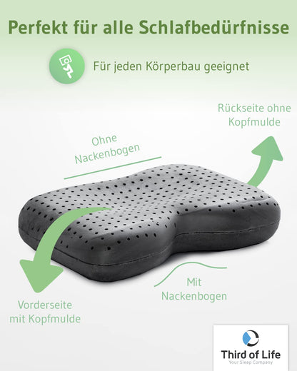 NuMOON Orthopädisches Nackenstützkissen – Seitenschläfer HWS