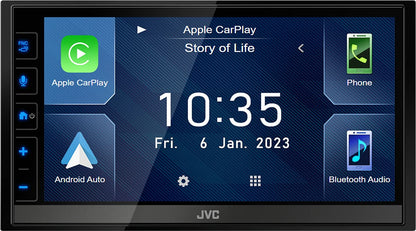 JVC KW-M785DBW Digital Media AV-Receiver – Wireless CarPlay/Android Auto
