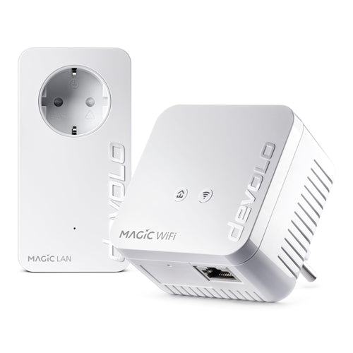 devolo Magic 1 WiFi mini Starter Kit, Powerline Adapter, 1200 Mbit/s in Weiss