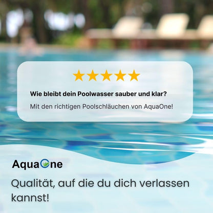 AquaOne Pool- & Solarschlauch 32mm 30 Meter - Schwarz