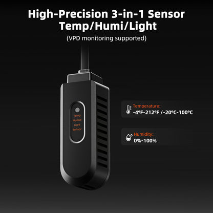 Spider Farmer Inline-Rohrventilator 100mm EC WiFi Temp/Feucht