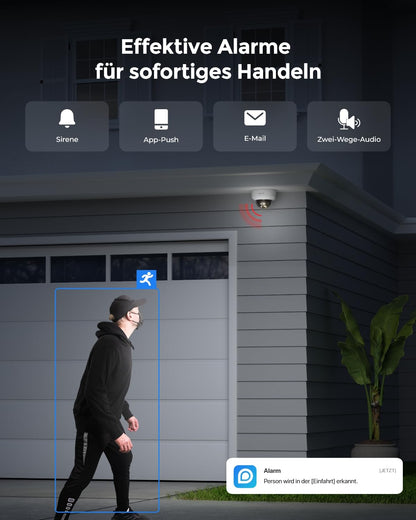 Reolink Duo 3V PoE Überwachungskamera 16MP UHD 180° Panorama