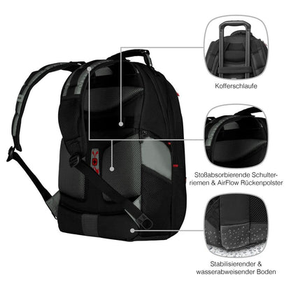 WENGER Pegasus Laptop-Rucksack für Notebook 17 Zoll 25l - Grau