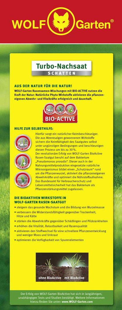 WOLF-Garten Turbo-Nachsaat Schatten L-RS 100 Rasensamen für 100 m²