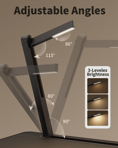 **SAIJI Laptoptisch Betttisch – Verstellbar mit LED Lampe**