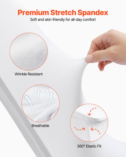 VEVOR Stuhlhussen Weiss – für Schalenstühle 50 Stk. Stretch