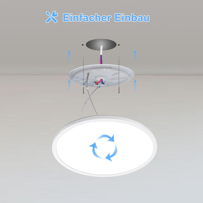 ONDTA LED Deckenleuchte Dimmbar RGB Panel Ø57cm – Neutralweiss 4000K