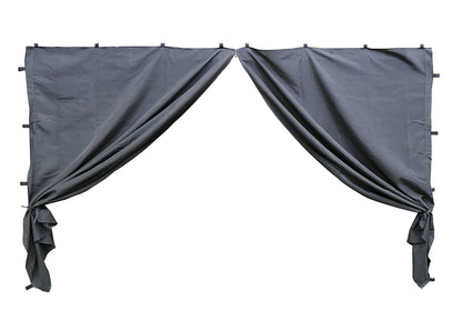 QUICK STAR Seitenwände für Pavillon 3x3m 2er-Set Anthrazit