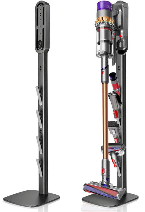 JUPELI Staubsauger Ständer für Dyson V16 bis V6 – Metall Bodenständer mit 4 Haken und stabilem Sockel