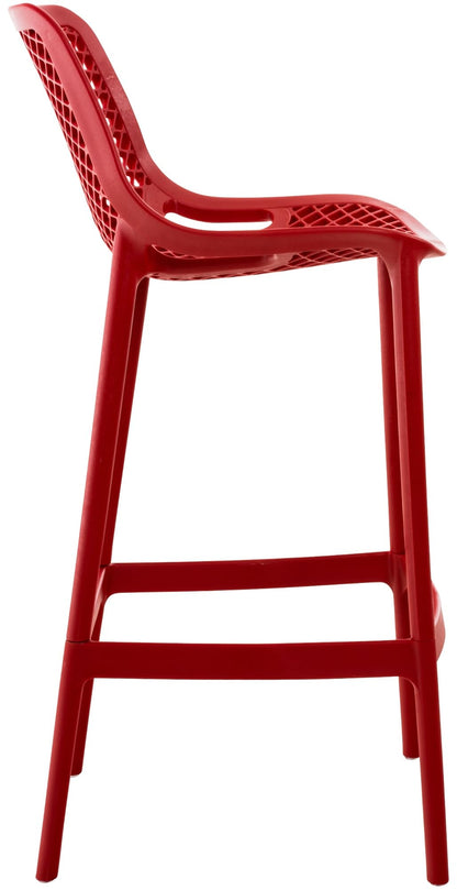 CLP Air wetterbeständiger Barhocker aus Kunststoff – Rot