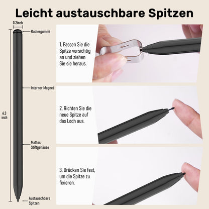 Zspeed EMR Stylus mit Radiergummi für Remarkable 2 und Kindle Scribe