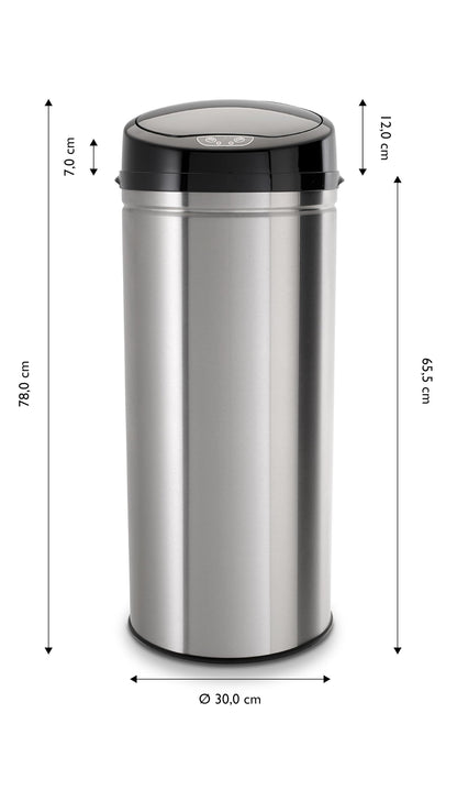 Echtwerk Touchless Sensor Abfalleimer – 42 Liter Edelstahl INOX