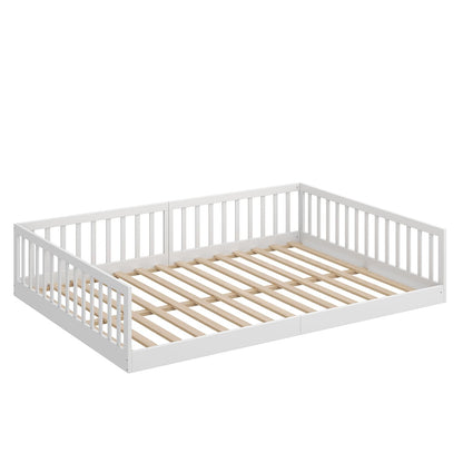 CADANI Timi 2in1 Montessori Bodenbett 140x200 cm - Weiss