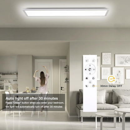 Oraymin LED Panel Deckenleuchte 120x30 – RGB, Dimmbar