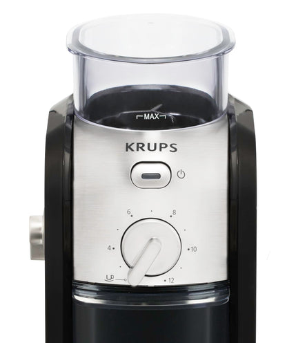 Krups GVX212 Kaffeemühle, Scheibenmahlwerk, 17 Mahlstufen, schwarz