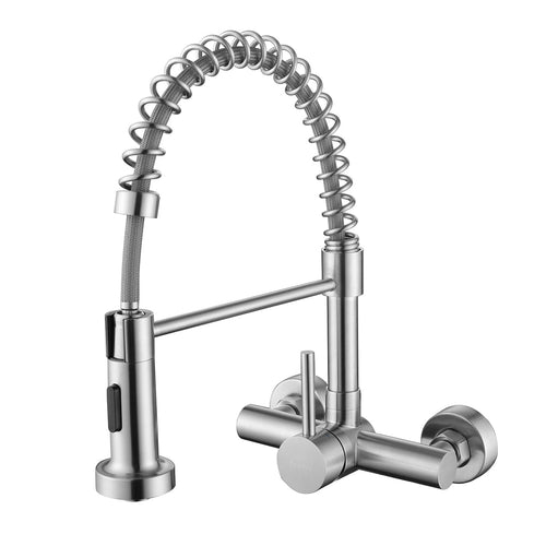 Tondiy Küchenarmatur Wandmontage Brause - Matt Edelstahl