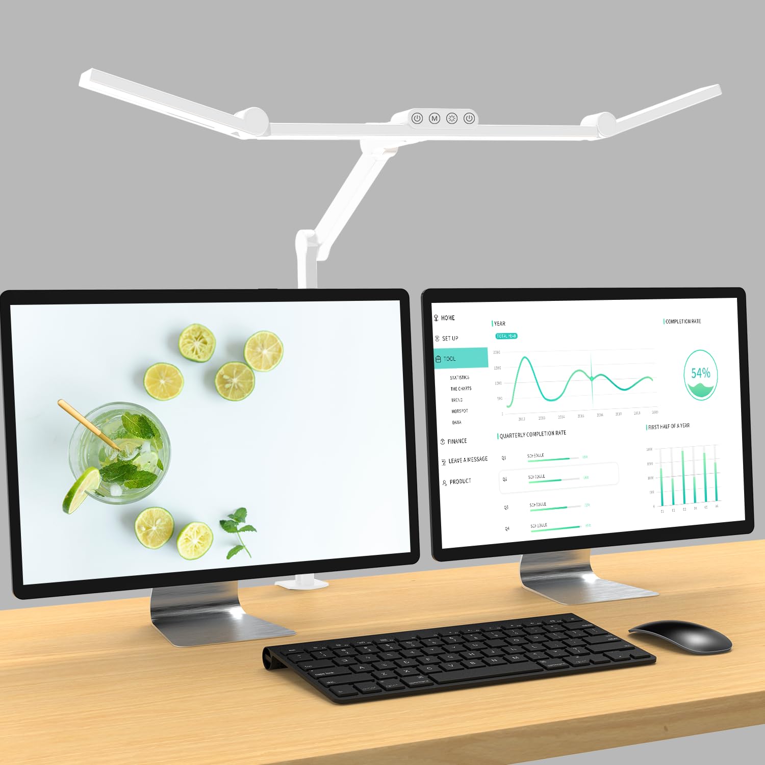 LED Schreibtisch Klemmlampe Dimmbar – 1500lm Tageslicht. Flexible Klemmleuchte. Dimmbares Tageslicht leuchtet den Arbeitsplatz präzise aus.