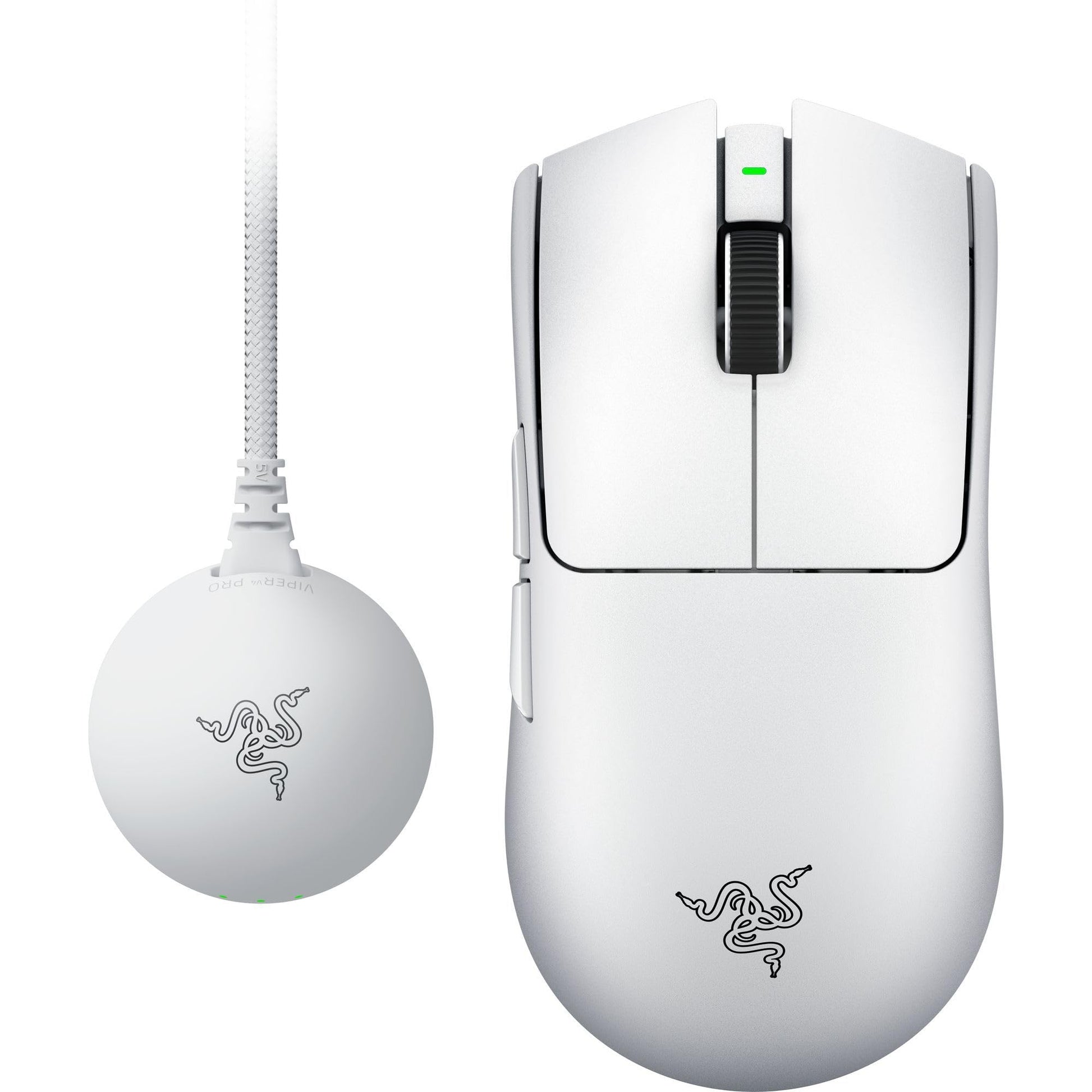 Razer Viper V4 Pro – kabellose E-Sport-Gaming-Maus, 50 g, Weiss, symmetrische Bauform