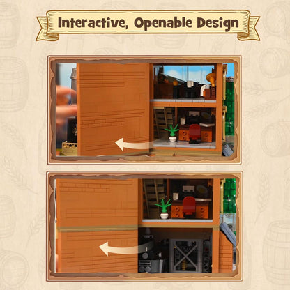 PANTASY Craft Beer Brauerei Vintage Mikrobrauerei Klemmbaustein-Set