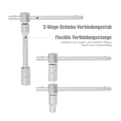 WORKPRO Steckschlüsselsatz 108-teilig – 1/4" 1/2" Knarrenkasten