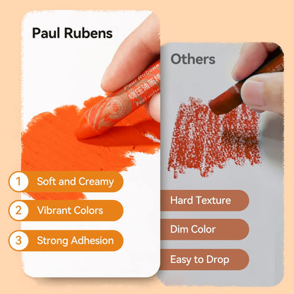 Paul Rubens Ölpastellkreide Set, 72 Farben, weiche Pastellkreiden