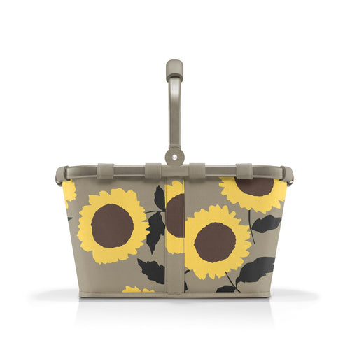 reisenthel carrybag frame sunflowers Einkaufskorb 22 l mit Aluminiumrahmen und Sonnenblumenmuster