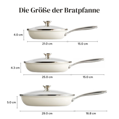 Redchef Pfannenset Keramik Induktion Antihaft 6-tlg. - Beige