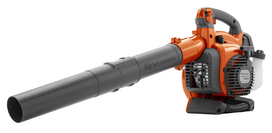 Husqvarna 125BVX Blas- & Sauggerät – Schwarz/Orange. Entfernt Laub und Gartenabfälle durch Blasen und Saugen.