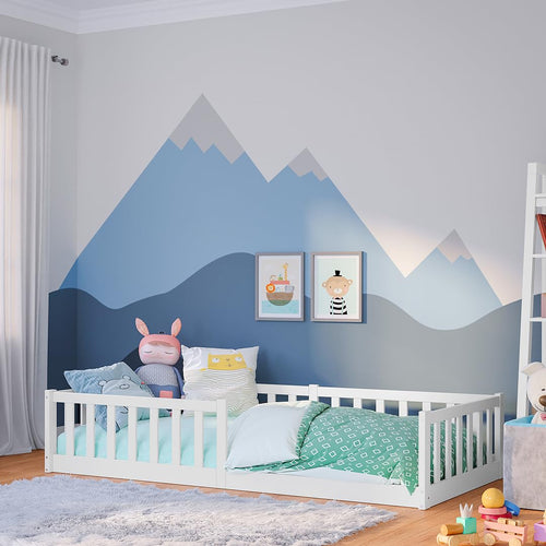Bellabino Vere Bodenbett Montessori 90x200 cm Weiss