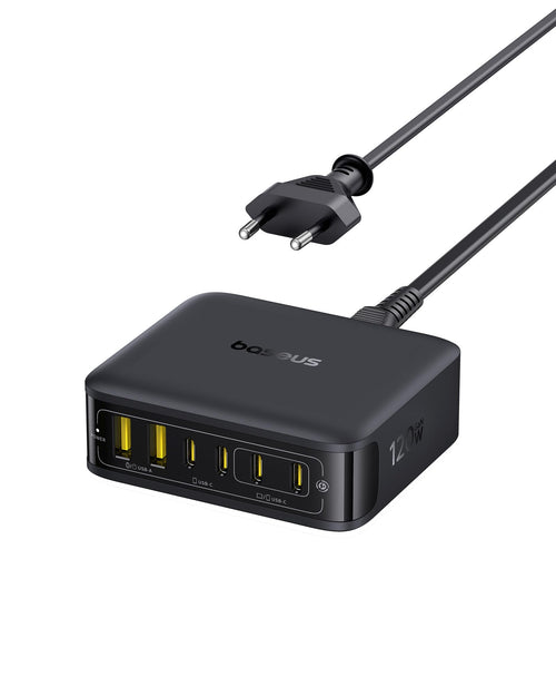 Baseus USB-C Ladegerät 120W GaN 6-Port Ladestation PD mit 4 USB-C- und 2 USB-A-Anschlüssen