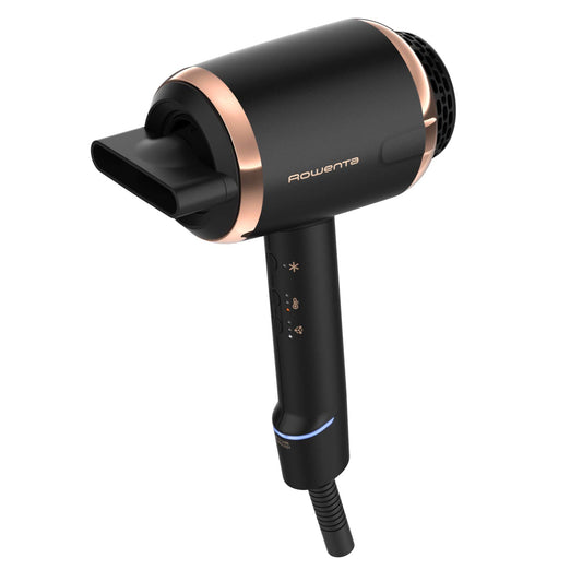 Rowenta CV9820 Ultimate Experience Haartrockner - Schwarz/Roségold. Schwarzer Haartrockner mit Roségold-Akzenten zum Trocknen und Stylen der Haare.