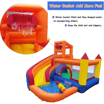 Ballsea Grosse Hüpfburg mit Rutsche & Gebläse für Kinder