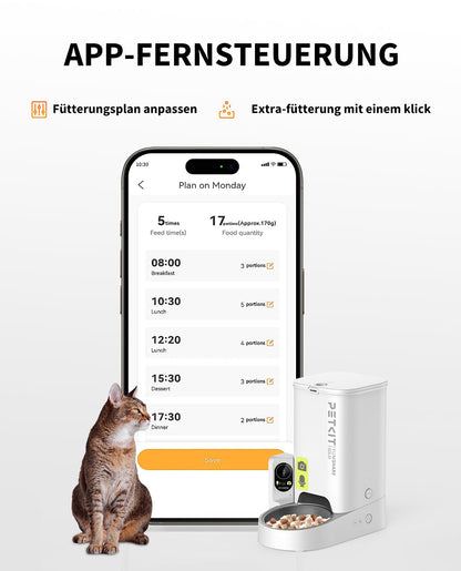 PETKIT KI Futterautomat Kamera 3L – Smart für Katze & Hund