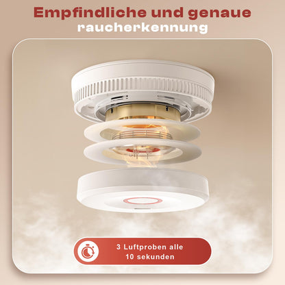 Wlikeit Rauchmelder SD-431 mit 10-Jahres-Batterie, 6er Set