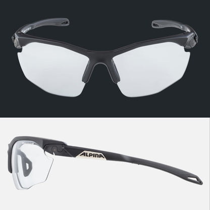 ALPINA Twist Five HR V selbsttönende Sportbrille - black matt
