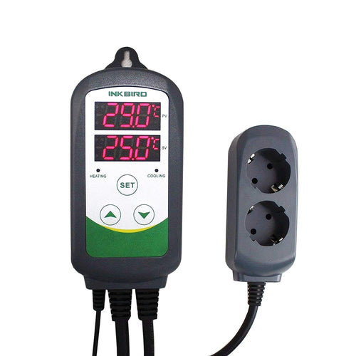 Inkbird ITC-308 Digitaler Temperaturregler mit Fühler, 230V, Dualdisplay und Doppelrelais