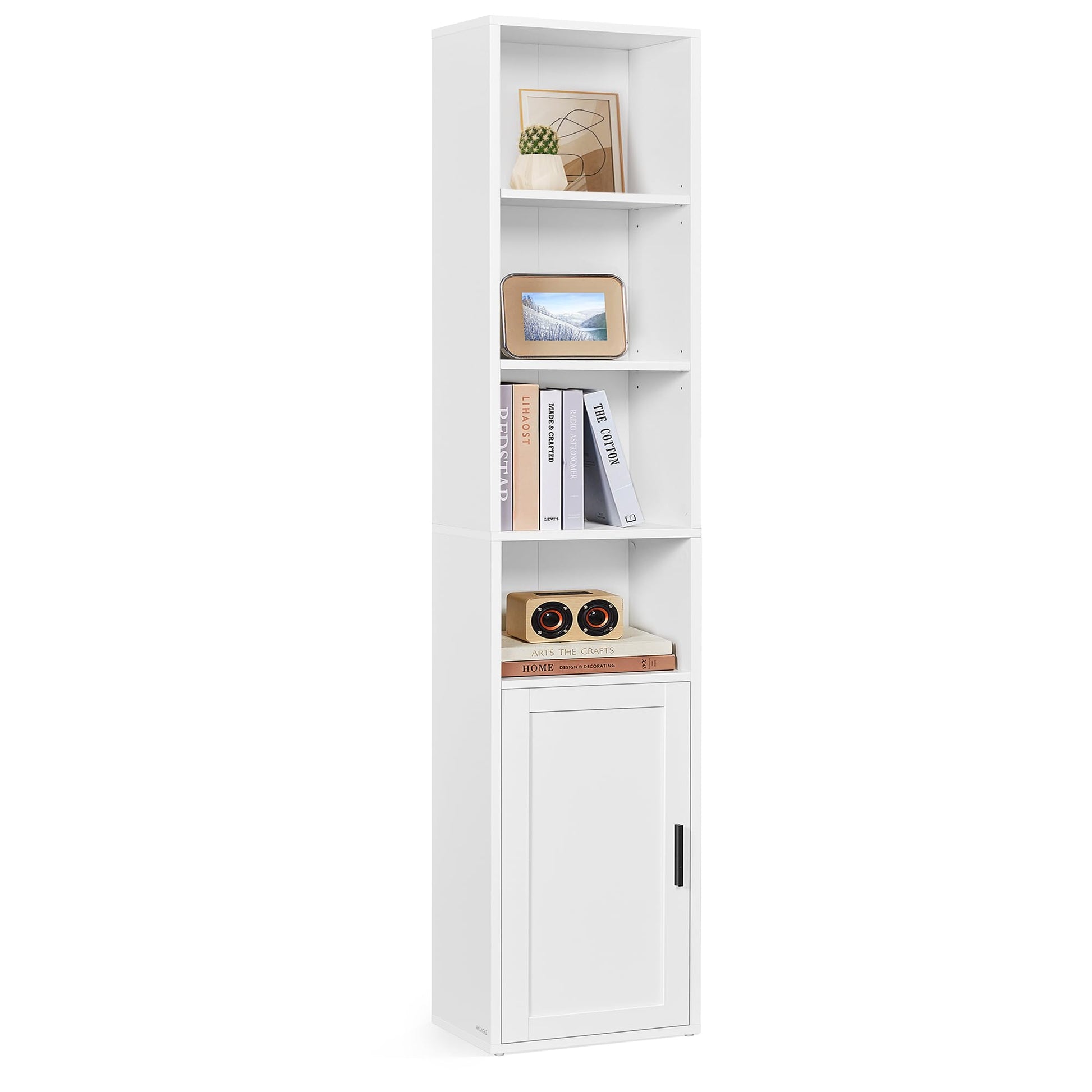 VASAGLE Custos Bücherregal LBC401W01, 6-stöckig, wolkenweiss