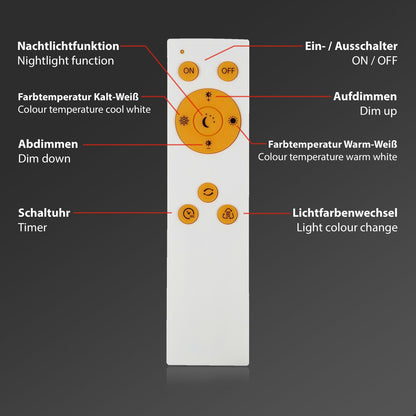 BRILONER LED Deckenleuchte 80cm - dimmbar warm-kalt Weiss