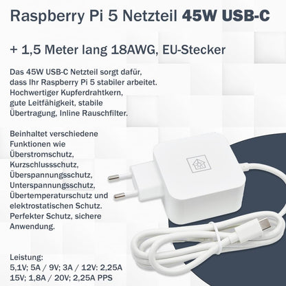 Raspberry Pi 5 8GB Starter-Kit – inkl. Netzteil & Gehäuse