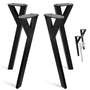 Natural Goods Berlin Y Legs Tischbeine 4er Set - Schwarz 72 cm. Schwarze Y-förmige Stahl-Tischbeine. Ideal für DIY-Möbelbau.