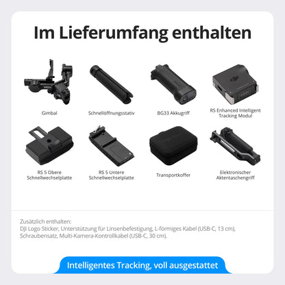 DJI RS 5 Combo Gimbal-Stabilisator mit Tracking-Modul