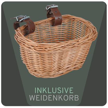 Bandits & Angels Laufrad Metall Weidenkorb – Vintage Rosa