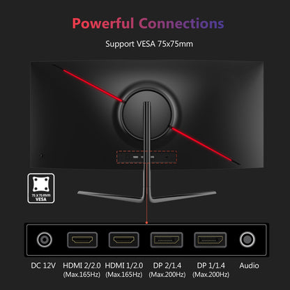 Z-Edge 30" Ultrawide Curved Gaming Monitor 200Hz 1ms - Schwarz