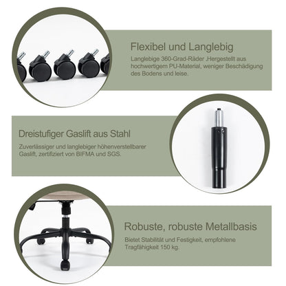 CASTLOVE Ergonomischer Bürostuhl - Stoff Beige 150kg