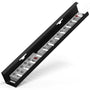 iVengo XL Kabelkanal Schreibtisch 2er Set 2x 50 cm schwarz – Kabelwanne aus pulverbeschichtetem Stahl