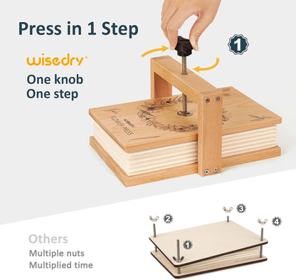 wisedry Blumenpresse-Kit CP034, 6 Schichten, Holz, 27,4 x 17,3 cm