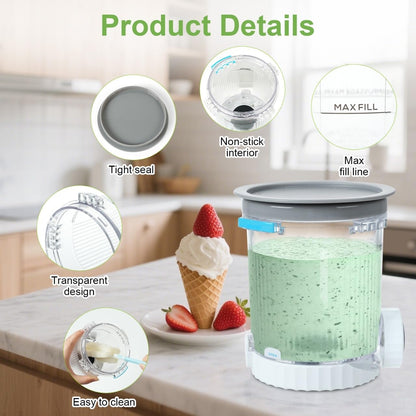 PCTTOIL Swirl Pints mit Deckel 4er-Set für Ninja CREAMi NC700/NC701EU