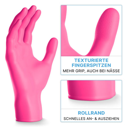 ARNOMED Nitrilhandschuhe puderfrei - pink, L, 2000 Stück