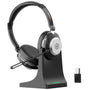 Wantek 882BT Bluetooth Headset mit Mikrofon und Ladestation für Telefonate und Online-Meetings