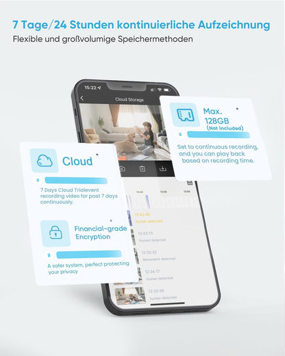litokam Little elf Überwachungskamera Babyphone - 2K WLAN 2 Stück
